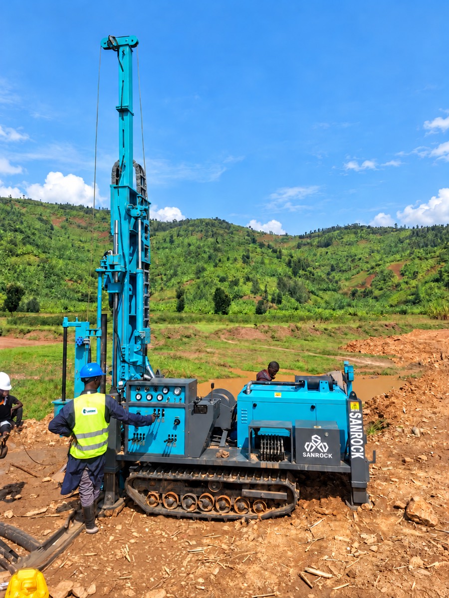 SANROCK drilling rig on site